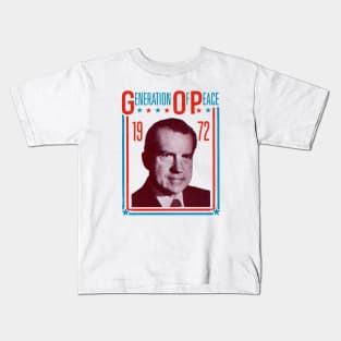 1972 Groovy Nixon for President Kids T-Shirt